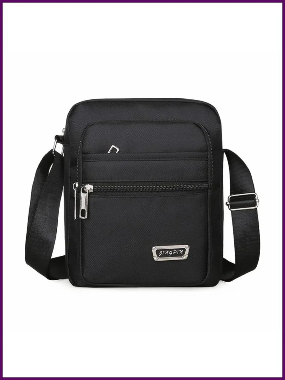 Men's Casual Crossbody Sling Bag Durable Fabric Multi-Pocket